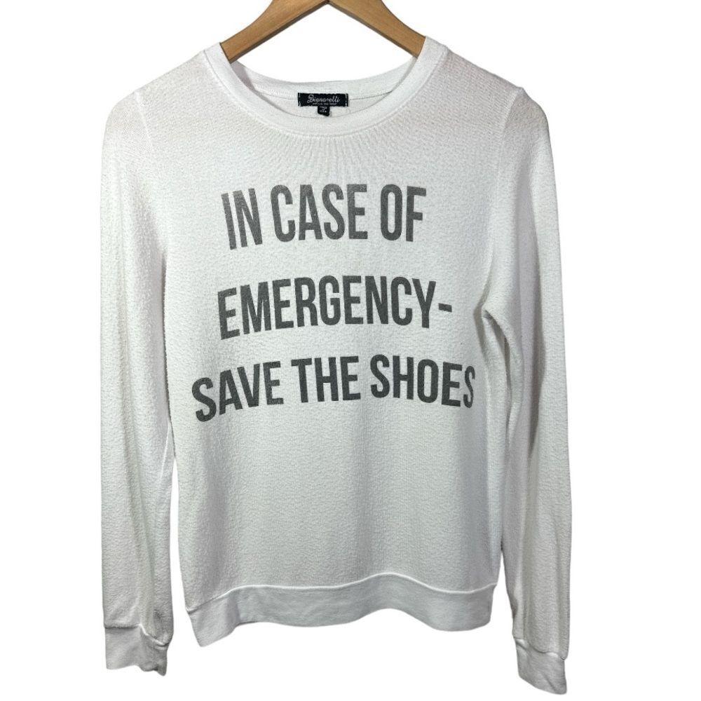 SIGNORELLI Women’s In Case Of Emergency Lightweight Sweatshirt White Size Small